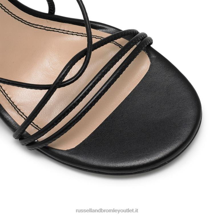 nero V0V4J162 donne Russell And Bromley sandalo a punta tonda con cinturino e drago