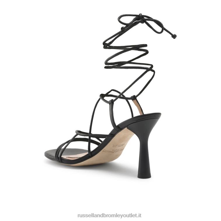 nero V0V4J162 donne Russell And Bromley sandalo a punta tonda con cinturino e drago