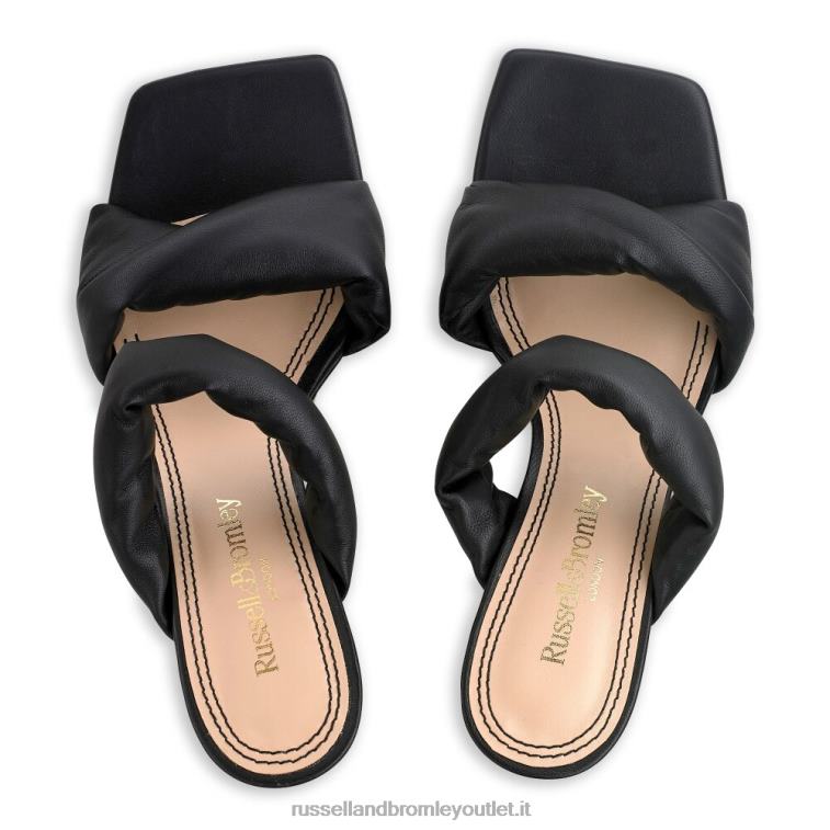 nero V0V4J169 donne Russell And Bromley mule da cocktail con cinturino a sbuffo