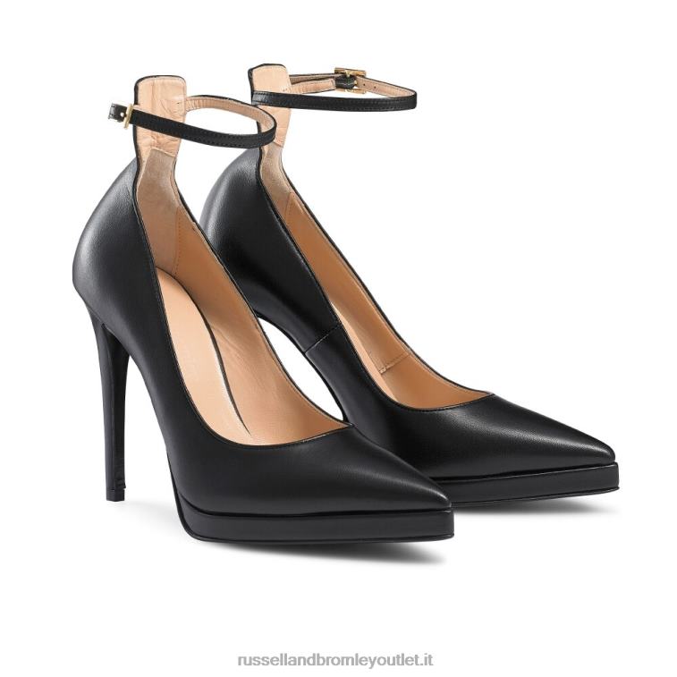 nero V0V4J185 donne Russell And Bromley pompa a piattaforma pinpoint point