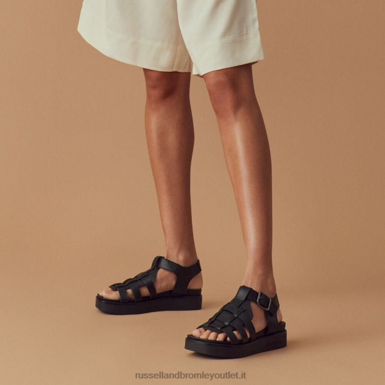 nero V0V4J402 donne Russell And Bromley sandalo pescatore portland