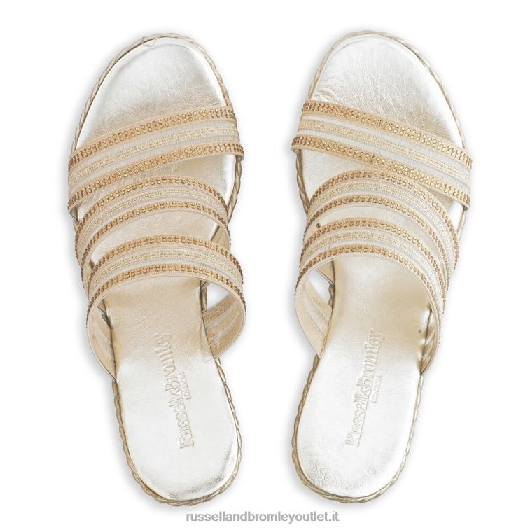 oro V0V4J127 donne Russell And Bromley zeppa cosmica con triplo cinturino