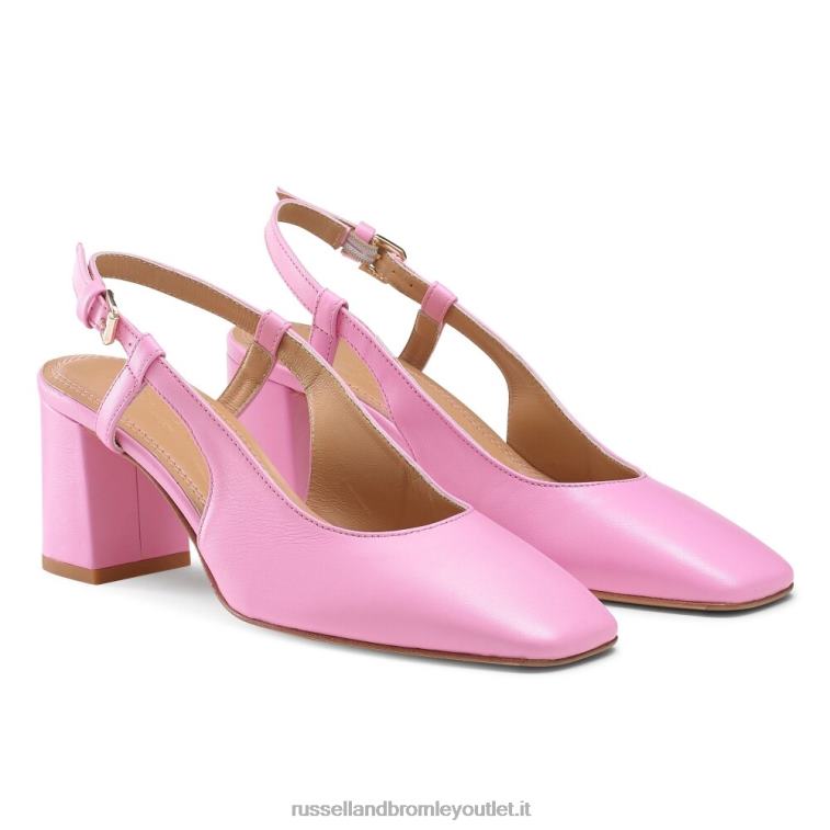 rosa V0V4J124 donne Russell And Bromley tacco a blocco slingback torta di zucchero