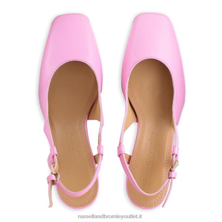 rosa V0V4J124 donne Russell And Bromley tacco a blocco slingback torta di zucchero