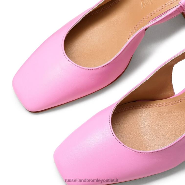 rosa V0V4J124 donne Russell And Bromley tacco a blocco slingback torta di zucchero