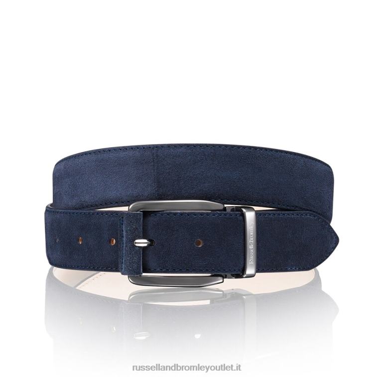 blu V0V4J645 uomini Russell And Bromley cintura in camoscio burlington