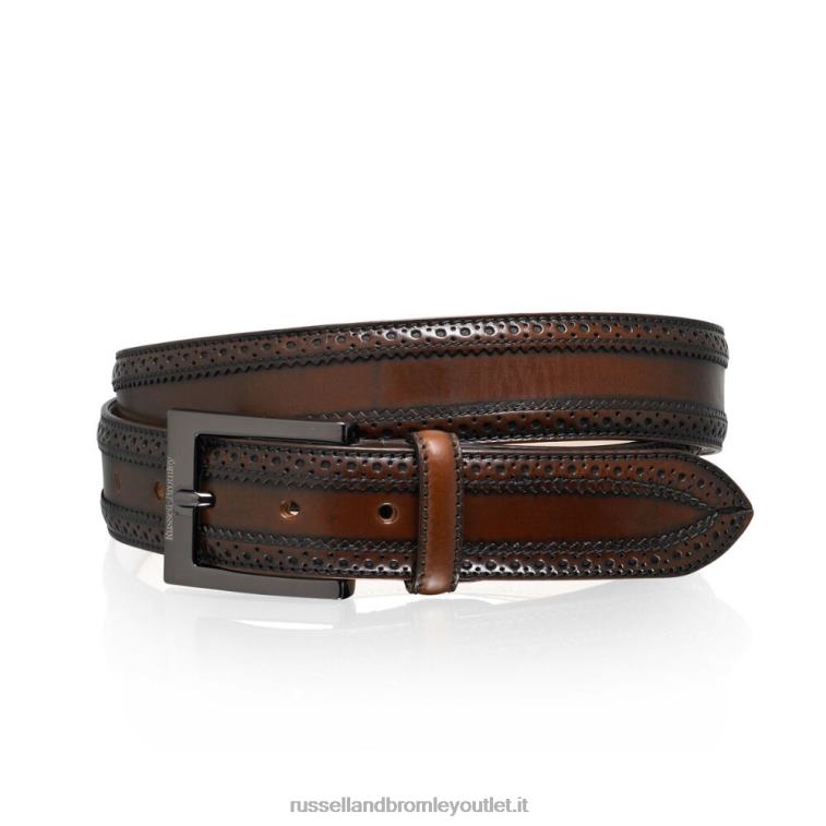 V0V4J653 uomini Russell And Bromley cintura brogue in rovere antico