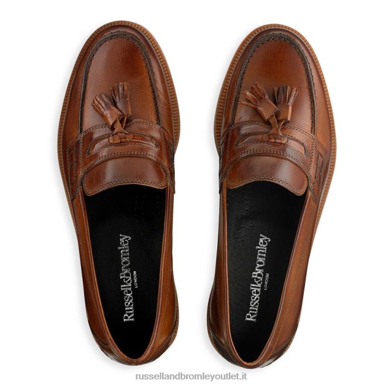 abbronzatura V0V4J548 uomini Russell And Bromley keeble mocassino college con 3 nappine