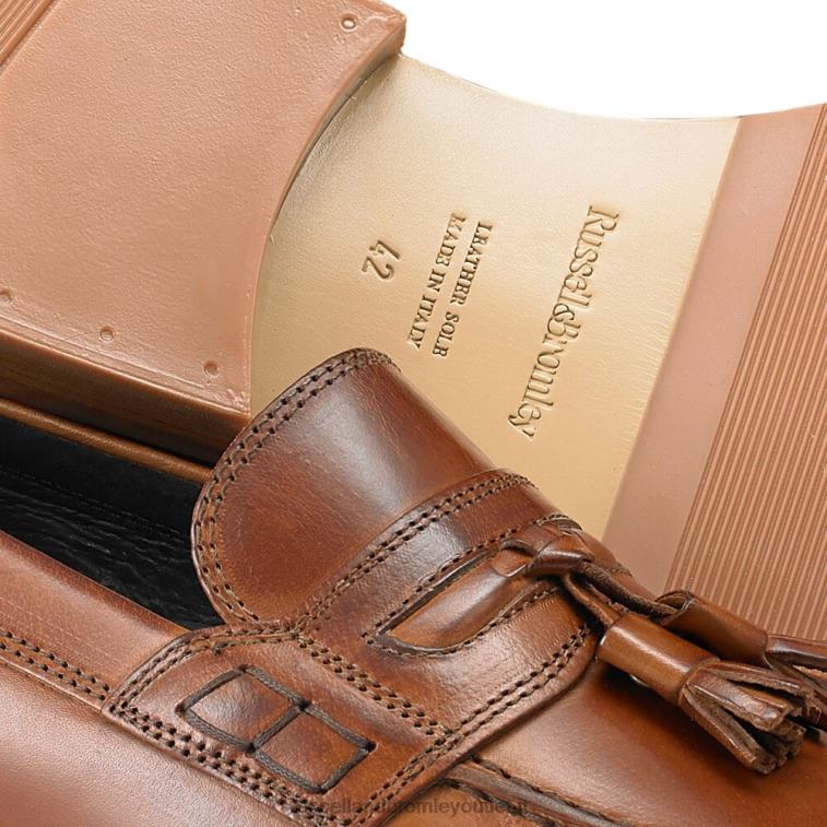 abbronzatura V0V4J548 uomini Russell And Bromley keeble mocassino college con 3 nappine
