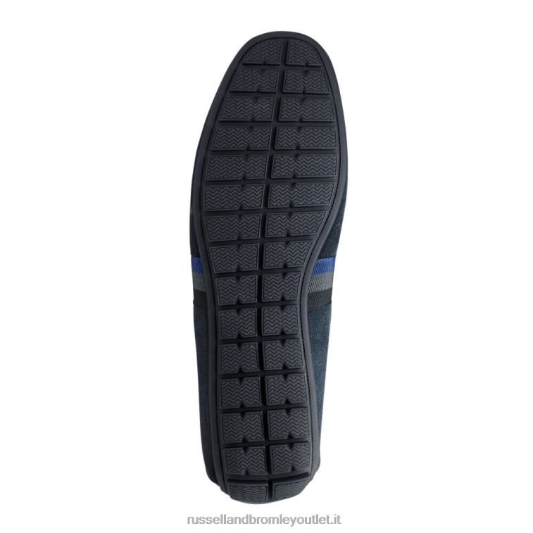 blu V0V4J495 uomini Russell And Bromley mocassino da guida morbido
