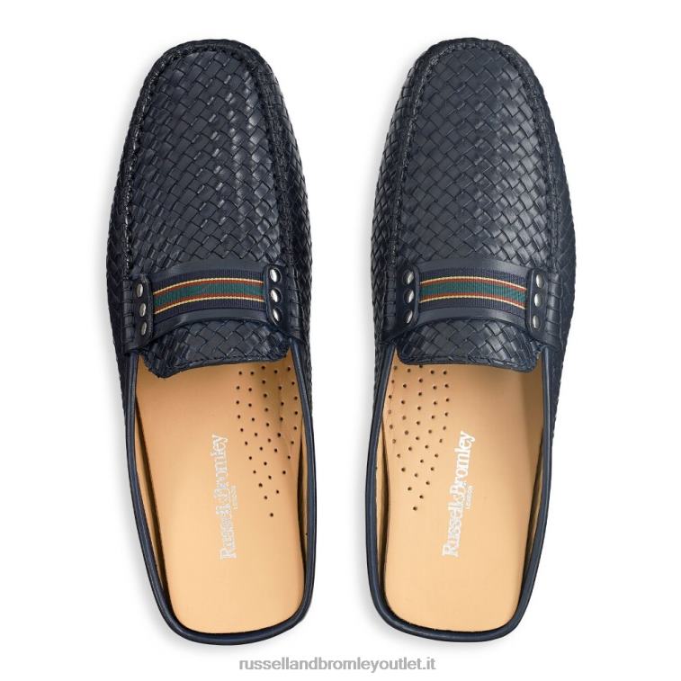 blu V0V4J500 uomini Russell And Bromley mocassino cabriolet senza schienale