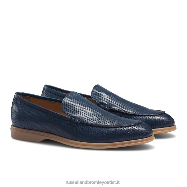 blu V0V4J567 uomini Russell And Bromley zeno weave stamp slip on