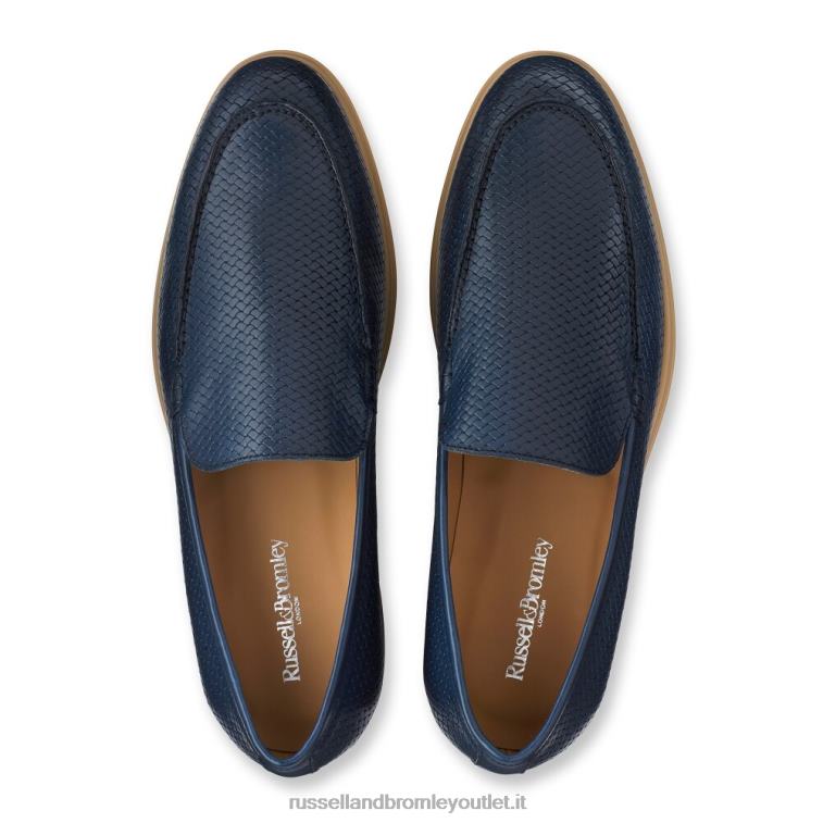 blu V0V4J567 uomini Russell And Bromley zeno weave stamp slip on