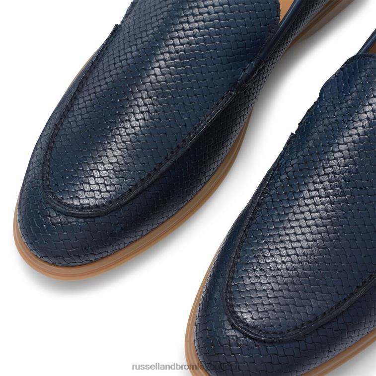blu V0V4J567 uomini Russell And Bromley zeno weave stamp slip on