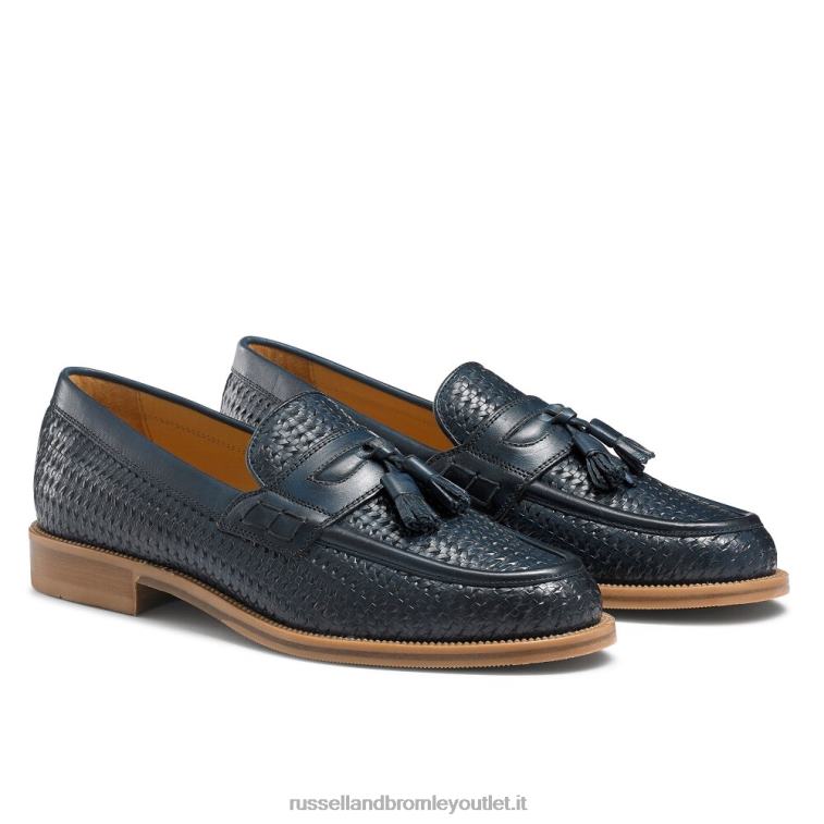 blu V0V4J575 uomini Russell And Bromley keeble mocassino college con 4 nappine