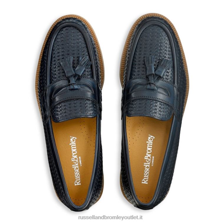 blu V0V4J575 uomini Russell And Bromley keeble mocassino college con 4 nappine
