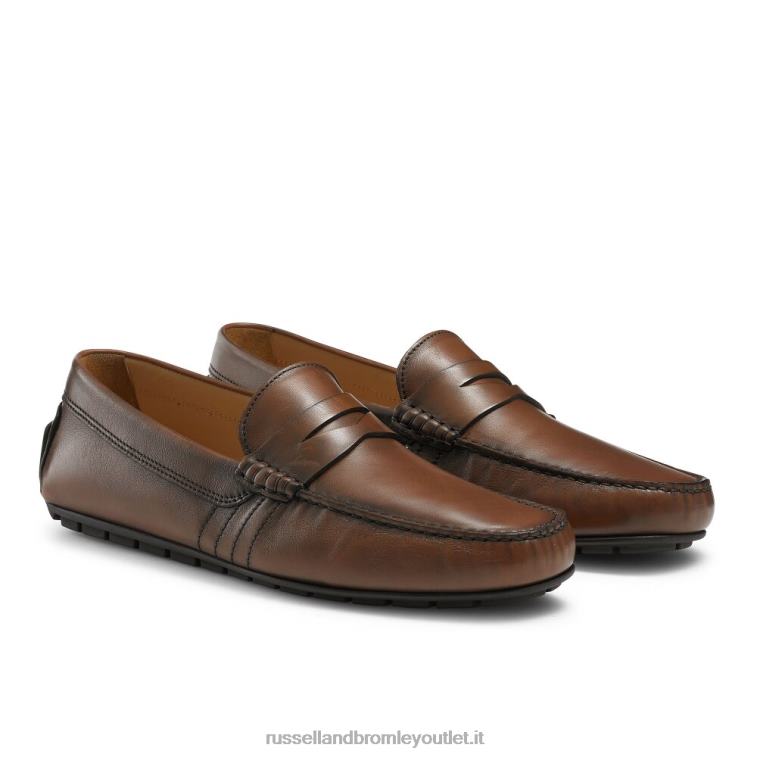 marrone V0V4J487 uomini Russell And Bromley conducente di usura morbida