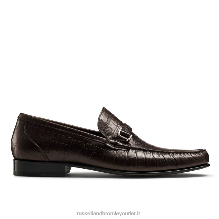 marrone V0V4J498 uomini Russell And Bromley elite slip on mocassino