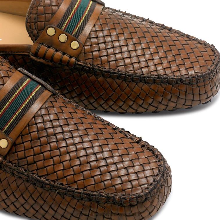 marrone V0V4J501 uomini Russell And Bromley mocassino cabriolet senza schienale