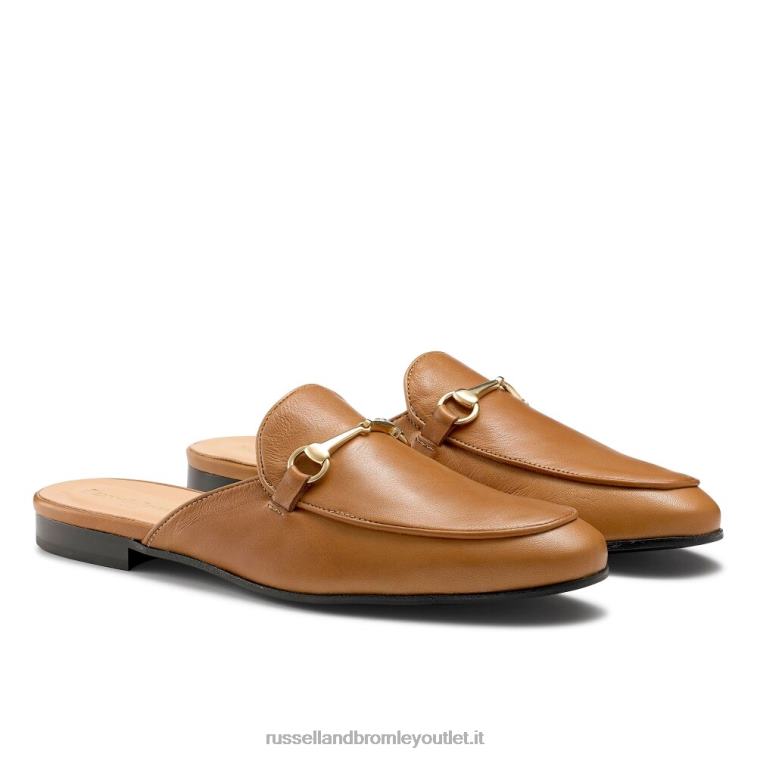 marrone V0V4J546 uomini Russell And Bromley loaferslip mocassino senza schienale