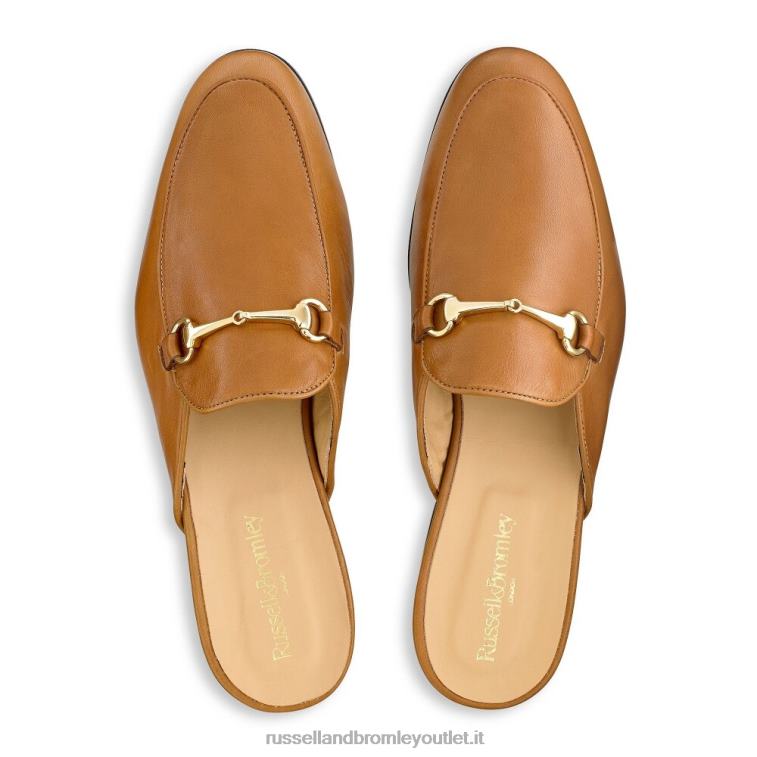 marrone V0V4J546 uomini Russell And Bromley loaferslip mocassino senza schienale