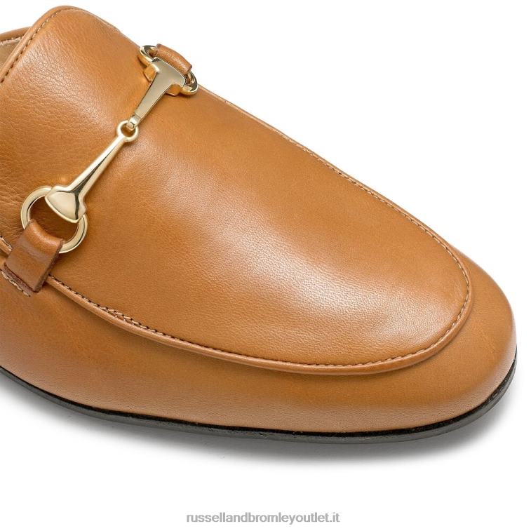 marrone V0V4J546 uomini Russell And Bromley loaferslip mocassino senza schienale
