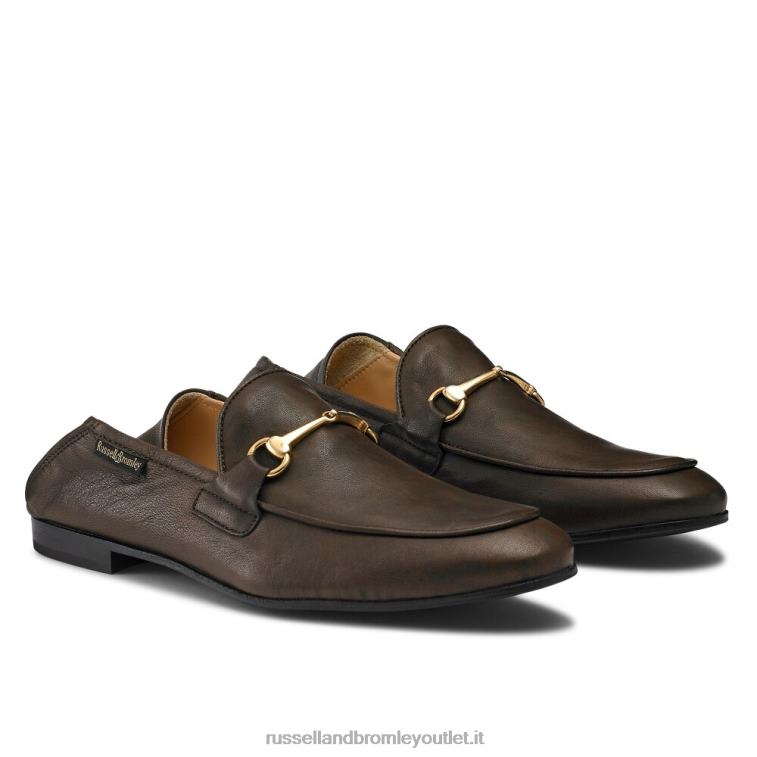 marrone V0V4J553 uomini Russell And Bromley mocassino m snaffle loafer