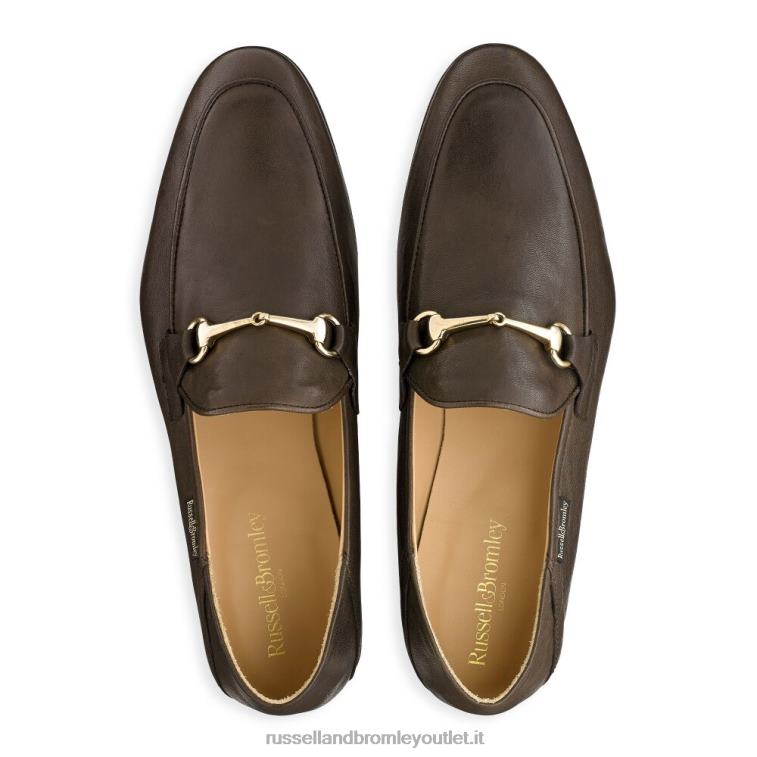 marrone V0V4J553 uomini Russell And Bromley mocassino m snaffle loafer