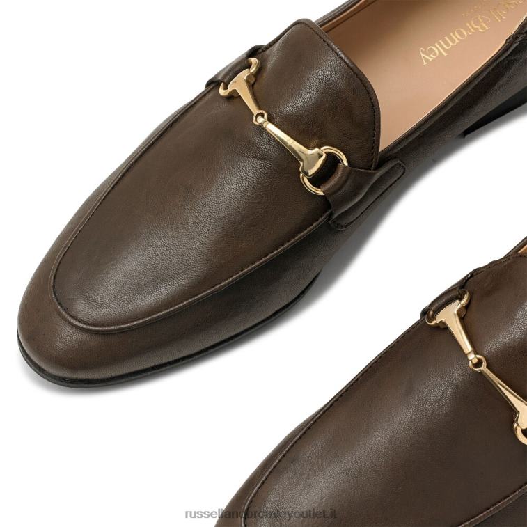 marrone V0V4J553 uomini Russell And Bromley mocassino m snaffle loafer