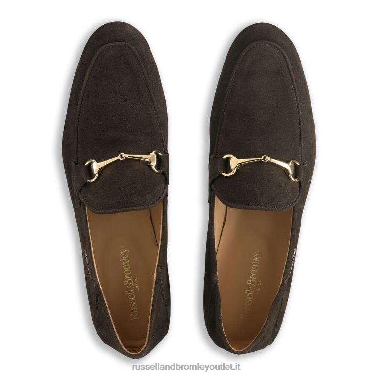 marrone V0V4J554 uomini Russell And Bromley mocassino m snaffle loafer
