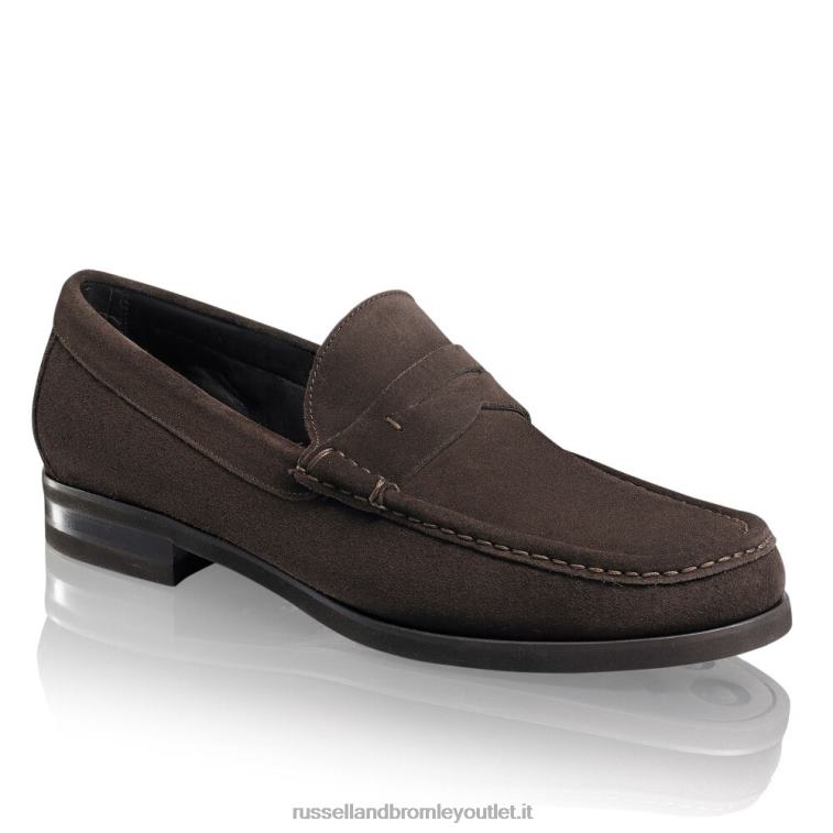 marrone V0V4J558 uomini Russell And Bromley mocassino classico saturno