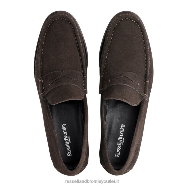 marrone V0V4J558 uomini Russell And Bromley mocassino classico saturno