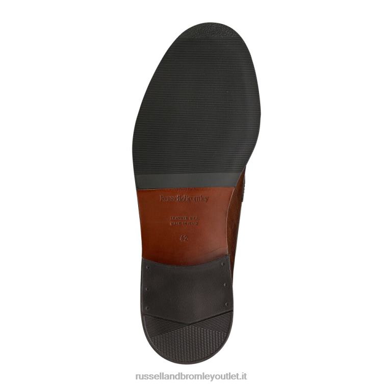 marrone V0V4J569 uomini Russell And Bromley keeble mocassino college con 3 nappine