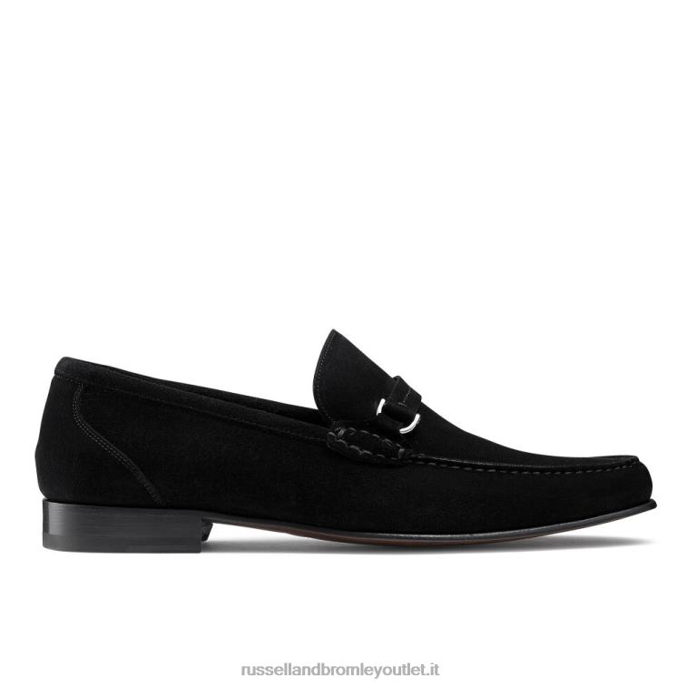 nero V0V4J490 uomini Russell And Bromley mocassino slip-on elite