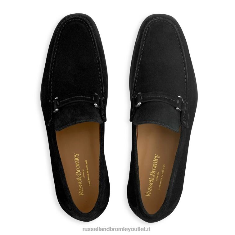 nero V0V4J490 uomini Russell And Bromley mocassino slip-on elite
