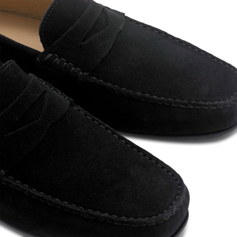 nero V0V4J496 uomini Russell And Bromley mocassino da guida morbido