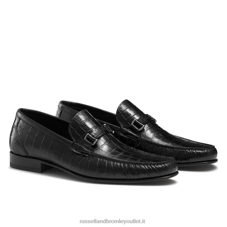 nero V0V4J497 uomini Russell And Bromley elite slip on mocassino