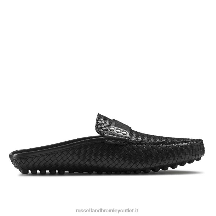 nero V0V4J499 uomini Russell And Bromley mocassino cabriolet senza schienale