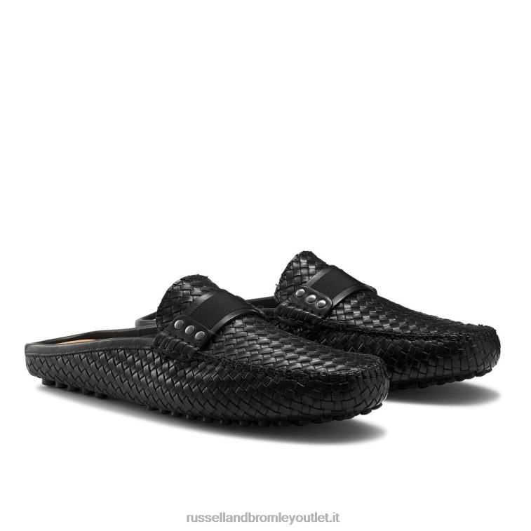 nero V0V4J499 uomini Russell And Bromley mocassino cabriolet senza schienale