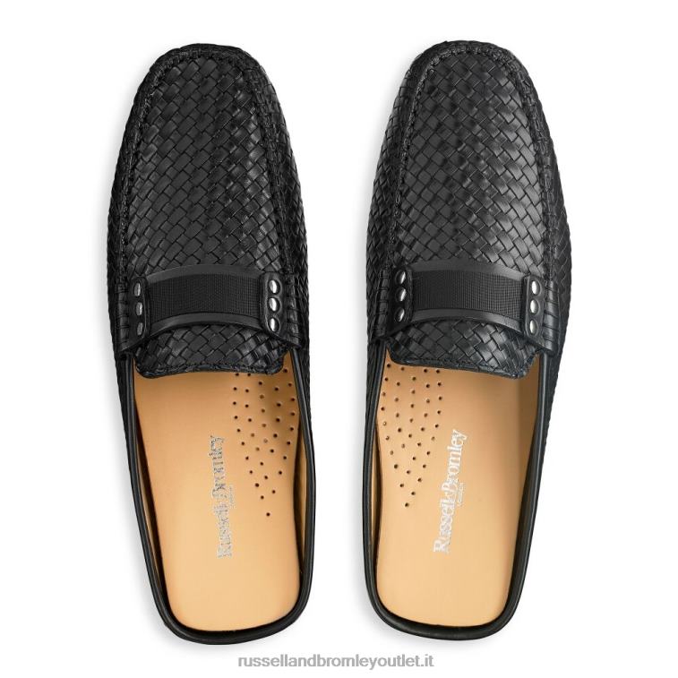 nero V0V4J499 uomini Russell And Bromley mocassino cabriolet senza schienale