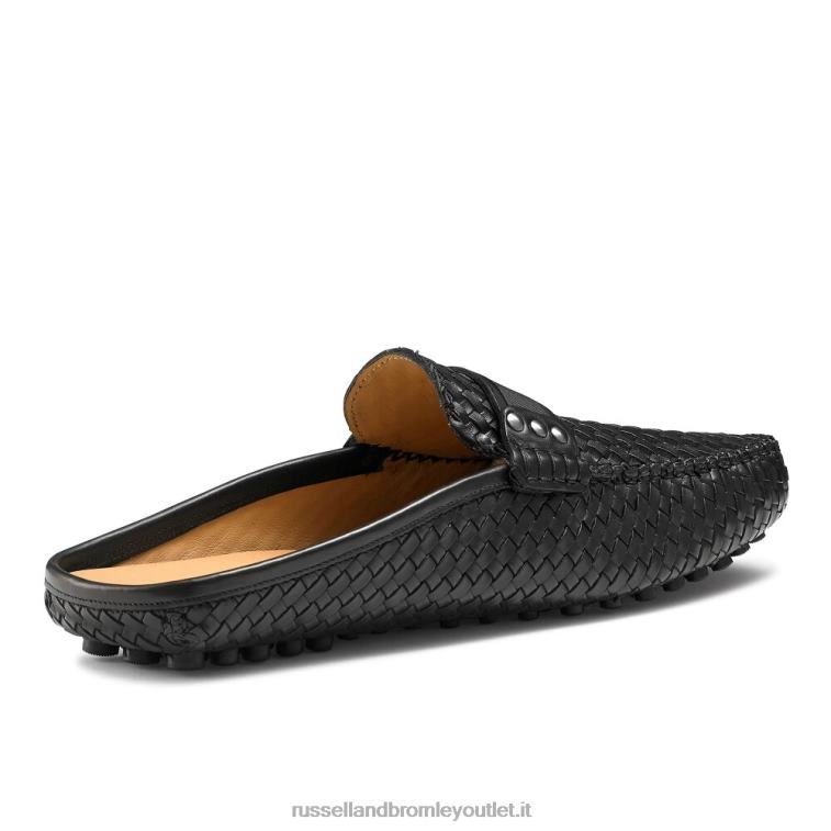 nero V0V4J499 uomini Russell And Bromley mocassino cabriolet senza schienale