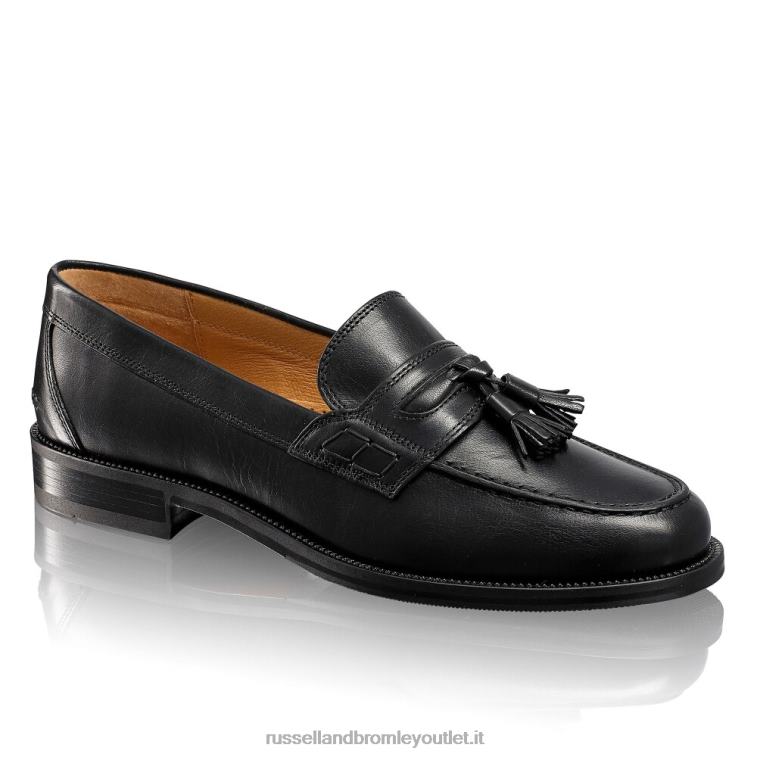 nero V0V4J549 uomini Russell And Bromley keeble mocassino college con 3 nappine