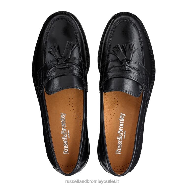 nero V0V4J549 uomini Russell And Bromley keeble mocassino college con 3 nappine