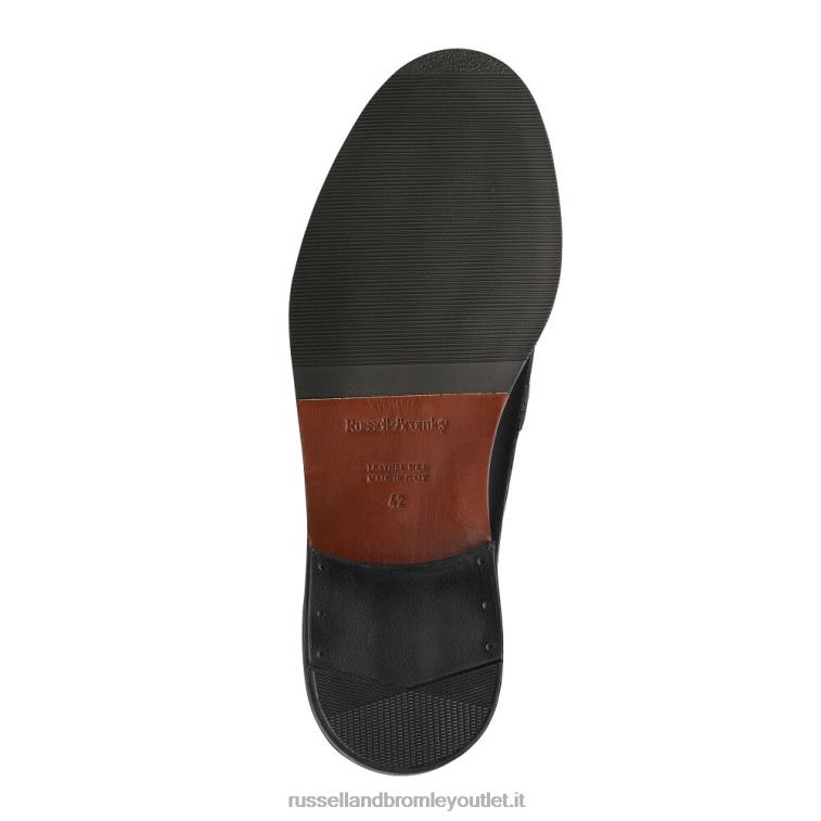 nero V0V4J549 uomini Russell And Bromley keeble mocassino college con 3 nappine