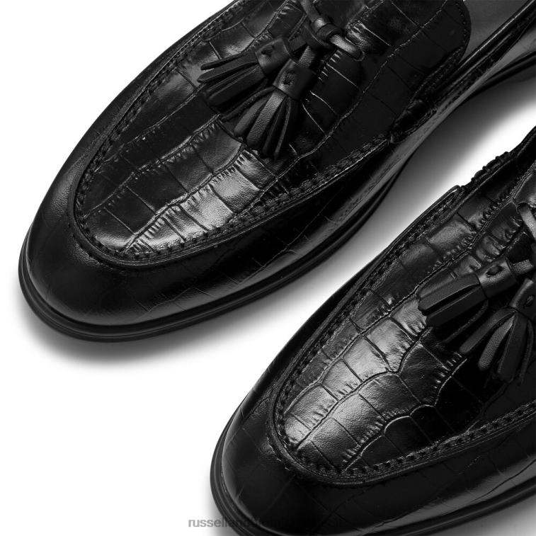 nero V0V4J561 uomini Russell And Bromley mocassino con nappine