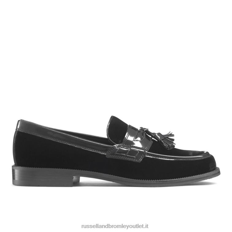 nero V0V4J572 uomini Russell And Bromley keeble mocassino college con 4 nappine