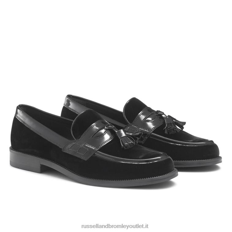 nero V0V4J572 uomini Russell And Bromley keeble mocassino college con 4 nappine