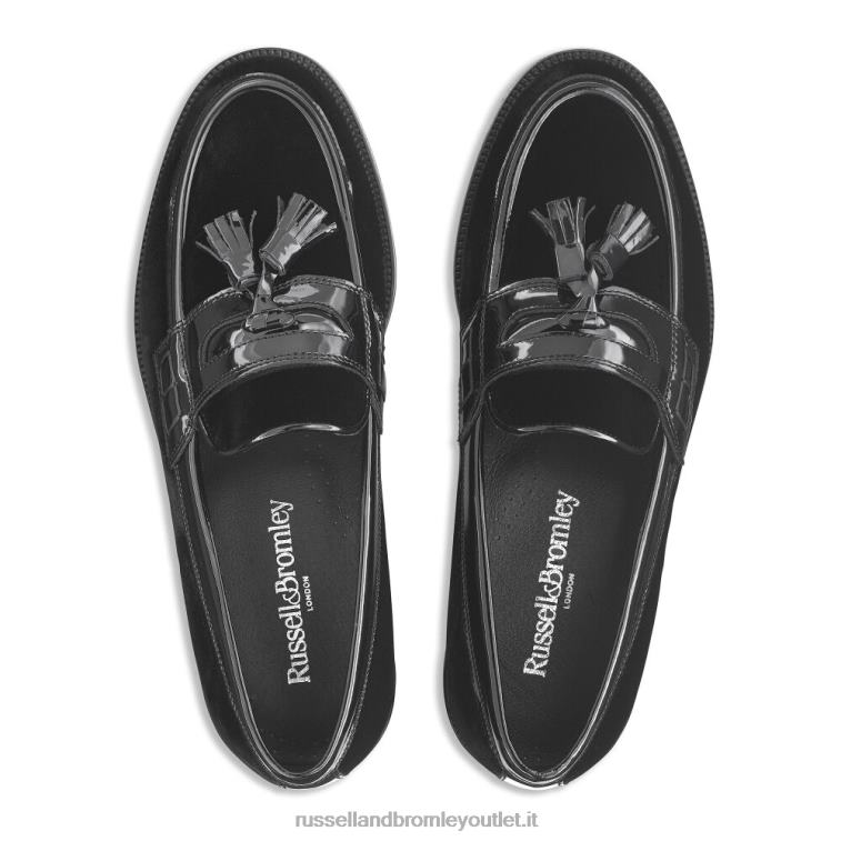 nero V0V4J572 uomini Russell And Bromley keeble mocassino college con 4 nappine