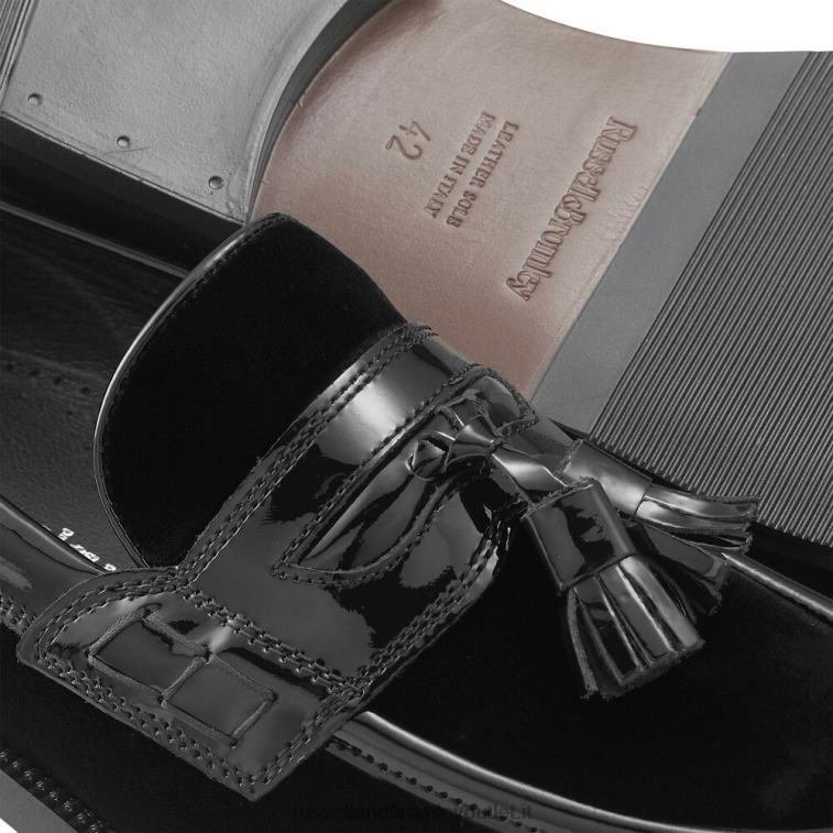nero V0V4J572 uomini Russell And Bromley keeble mocassino college con 4 nappine