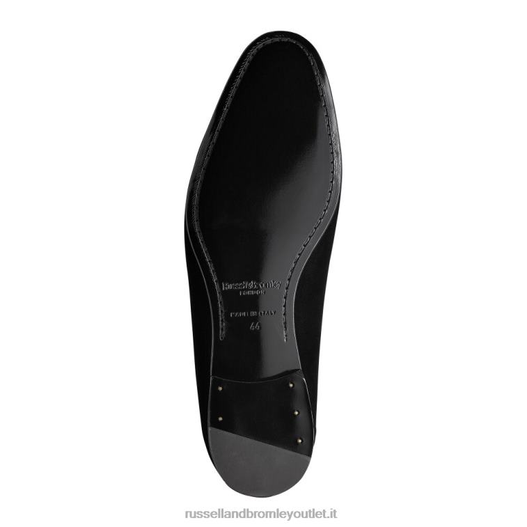 nero V0V4J578 uomini Russell And Bromley slip-on barocco ricamato